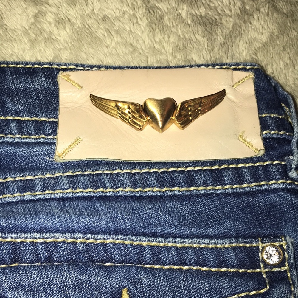 Gorgeous Twisted Heart knee pants shorts EUC